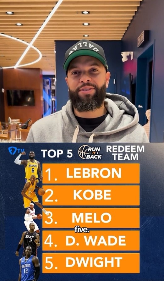 Deron Williams xếp hạng một cách mù quáng trong top 5 của Dream Team 08: James, Kobe, Melon, Wade và