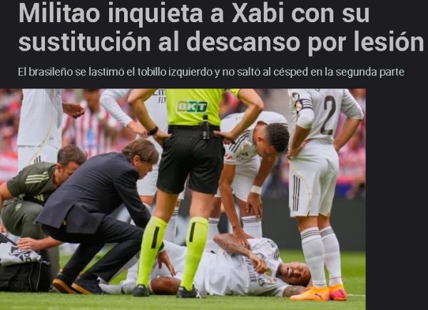 Mất một lần nữa và thua! Marca: Chấn thương mắt cá chân của Militon đang chờ kiểm tra thêm và chấn t