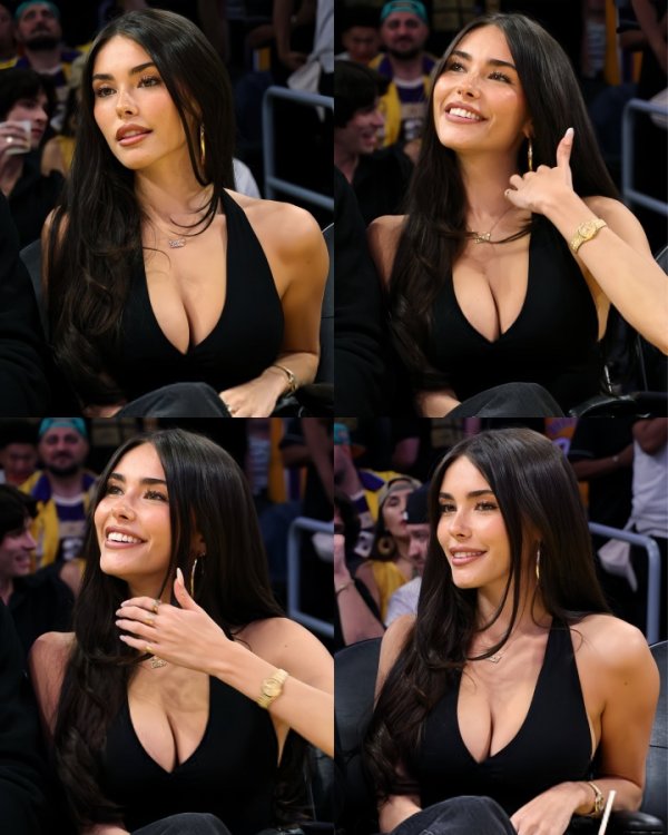 Nóng bỏng và gợi cảm! "Cô gái bia" xem trận đấu Lakers 🍒Hẹn hò Griffin + con trai cả Beckham