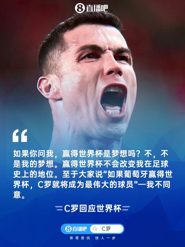 Cristiano Ronaldo: World Cup không phải giấc mơ của tôi và chiến thắng nó sẽ không làm thay đổi địa 